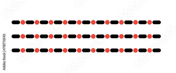 Fototapeta dash and dot line element design 