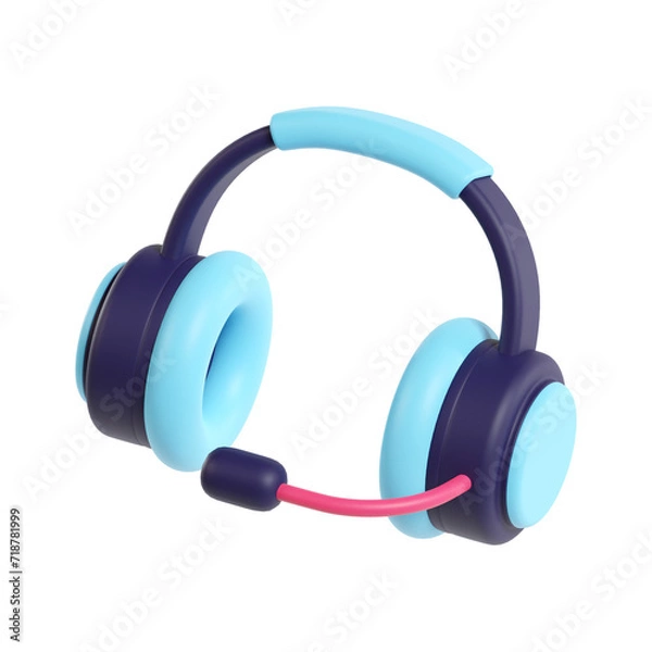 Obraz headset 3d illustration