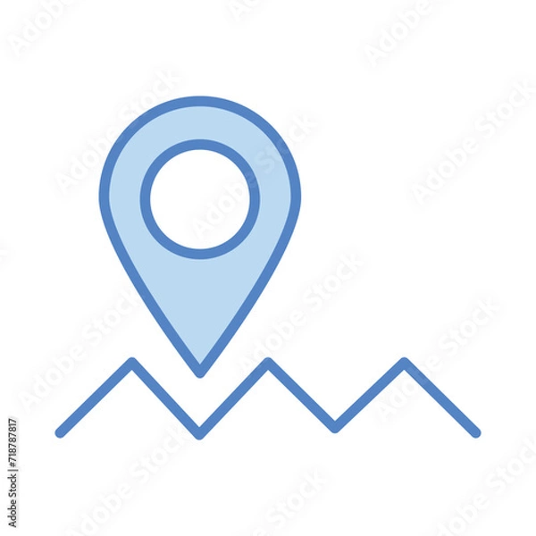 Fototapeta Location icon isolate white background vector stock illustration