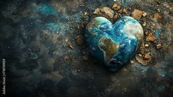 Obraz Earth Day background wallpaper, planet earth in nature, go green, ecology, plants