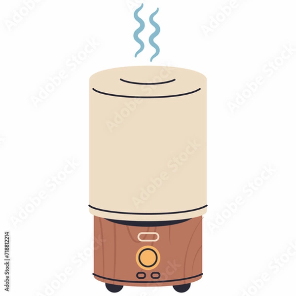 Fototapeta Aroma diffuser vector cartoon illustration isolated on a white background.