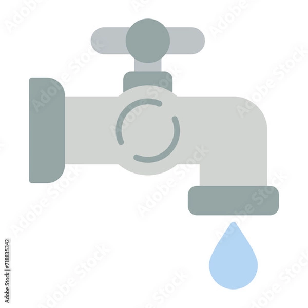 Fototapeta Faucet icon vector image. Can be used for Plumbing.