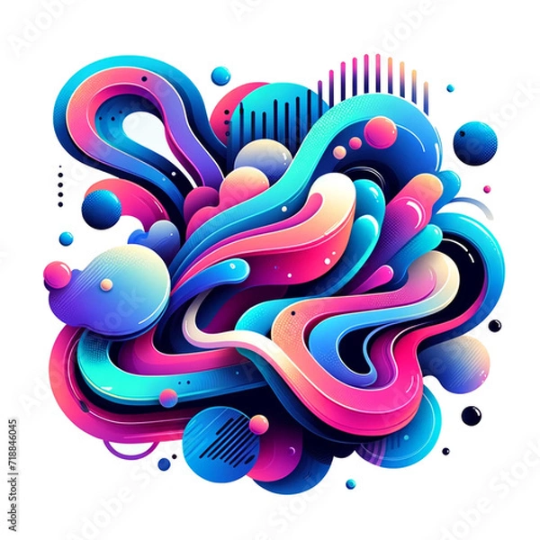 Obraz  abstract background featuring colorful liquid shapes.