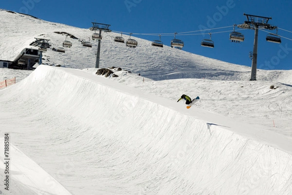 Fototapeta Ski and snowboard park in Austria