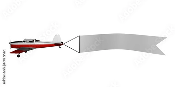 Fototapeta Plane with banner