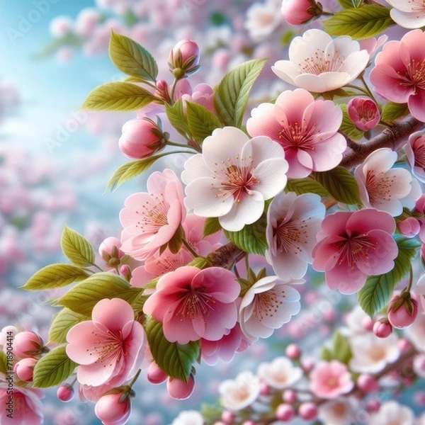 Fototapeta Cherry Blossoms Serenity: A Symphony of Spring