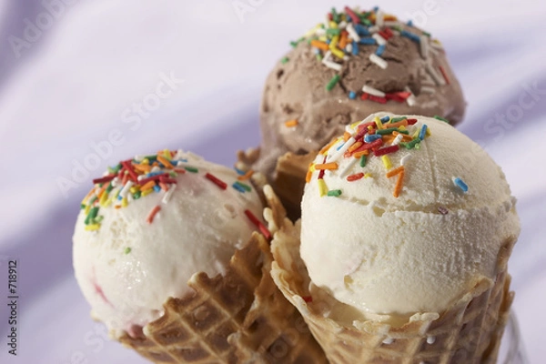 Fototapeta three ice-cream