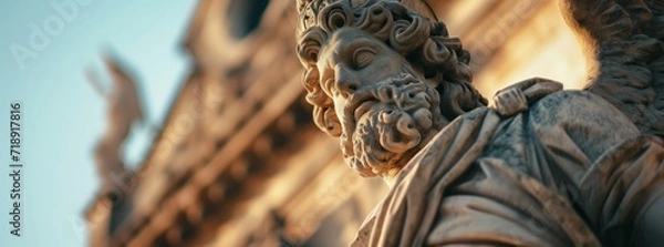 Fototapeta Photo of a statue of an angel in the garden