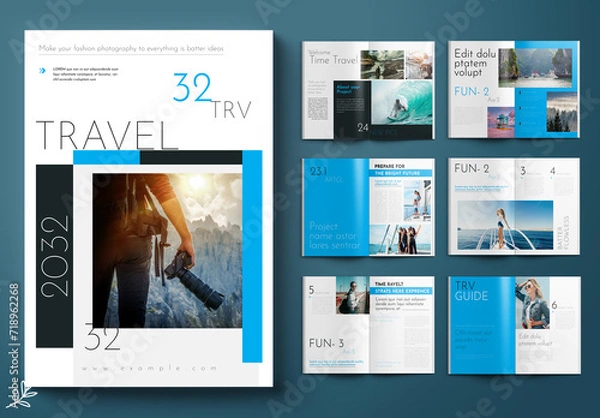 Obraz Travel Magazine Layout