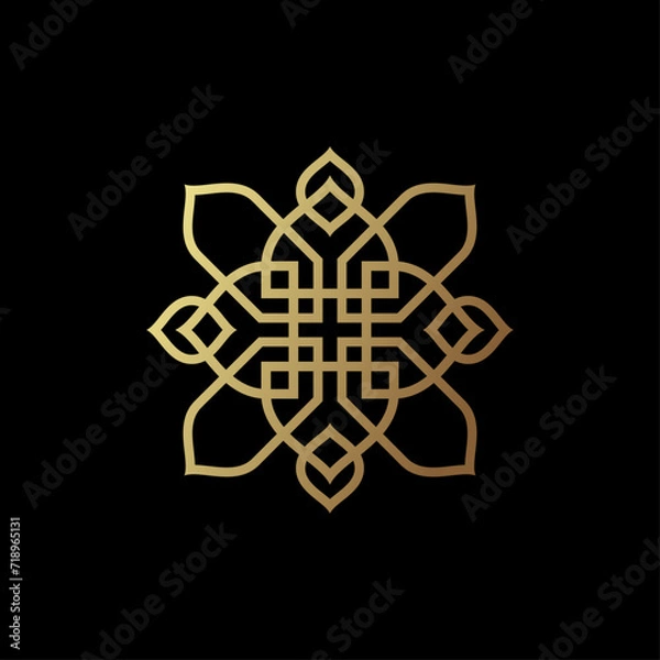 Fototapeta Islamic monoline logo