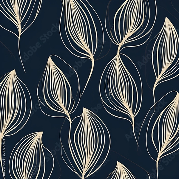 Obraz black and white seamless pattern