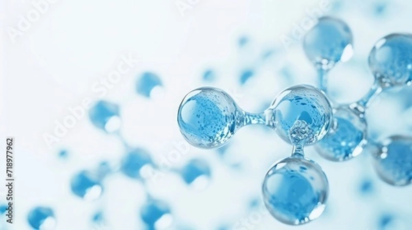 Obraz Cosmetic Essence, Liquid bubble, Molecule inside Liquid Bubble