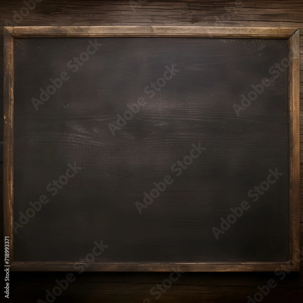 Obraz blank blackboard with chalk