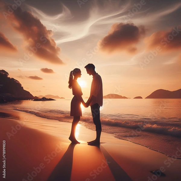 Obraz couple on the beach