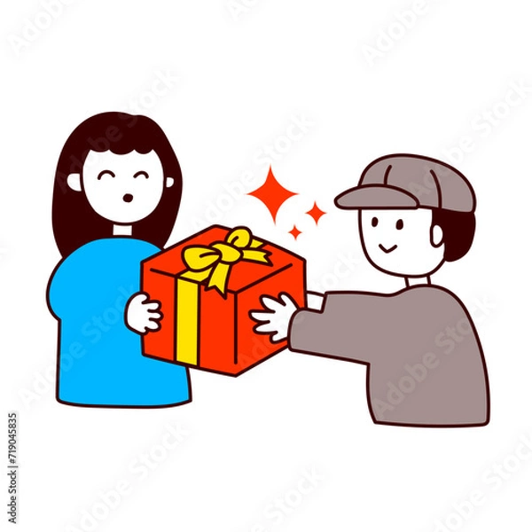 Obraz プレゼント受け取り