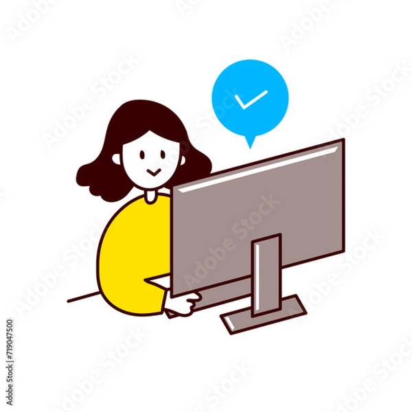 Obraz チェックする女性