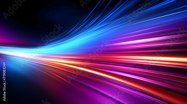Fototapeta Neon speed abstract background, digital abstract background