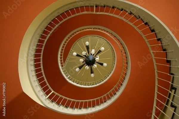 Obraz wendeltreppe orange