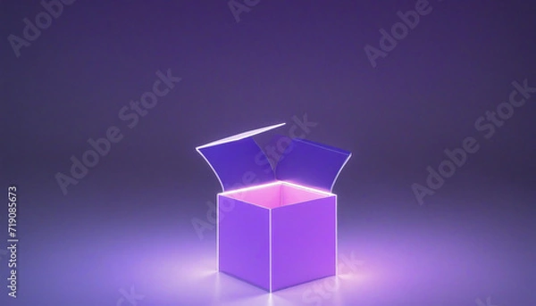 Fototapeta Abstract fluorescent background with luminous cloud and neon sign