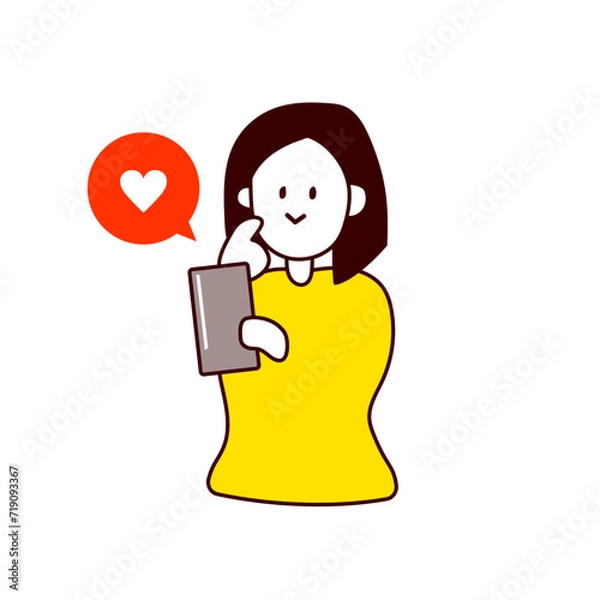 Obraz お気に入りをみつける女性