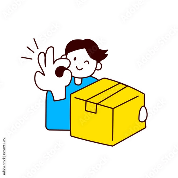 Obraz 荷物を受け取る男性