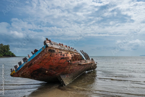 Obraz shipwreck on the beach