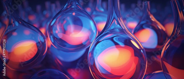 Fototapeta Bubbling lava lamp abstract background.