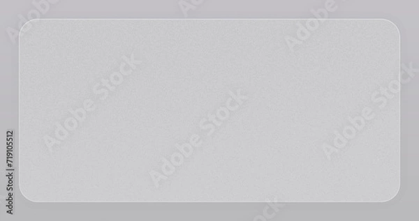 Fototapeta matte white Glassmorphism Background with Realistic Effect and Futuristic UIUX Illustration. Set of transparent glass plate with round corners. Card on the pedestal on gray background