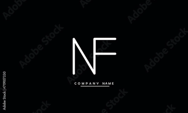 Fototapeta NF, FN, N, F Abstract Letters Logo Monogram