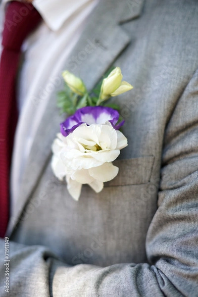 Obraz boutonniere. wedding accessory