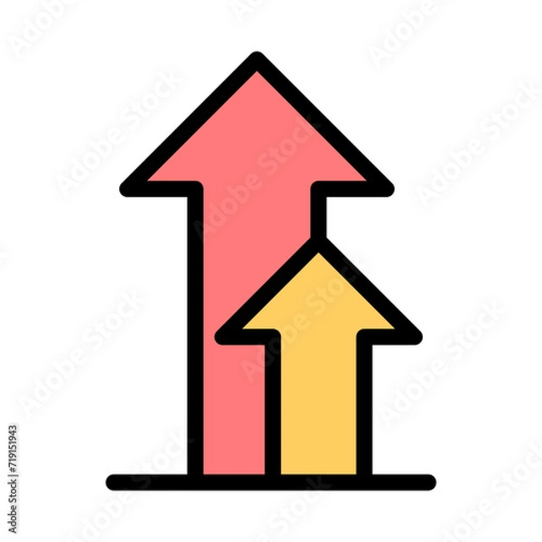 Fototapeta Loss, downward graph change. Growth