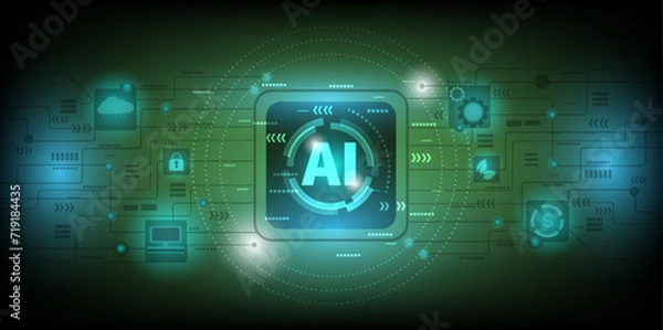 Obraz ai technology background vector illustration