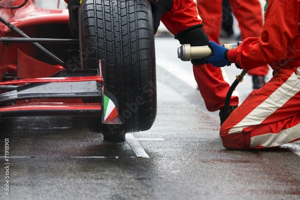 Obraz Racing team pitstop