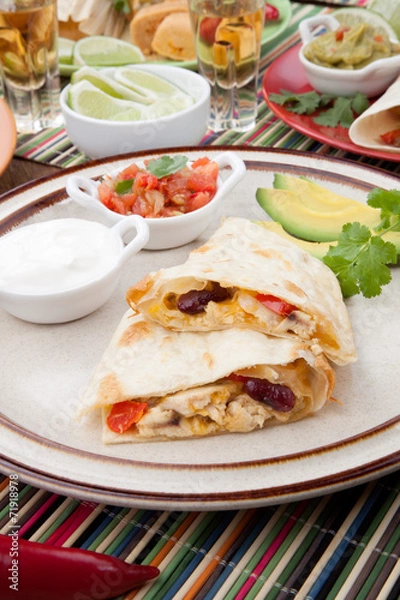 Fototapeta Chicken Quesadilla
