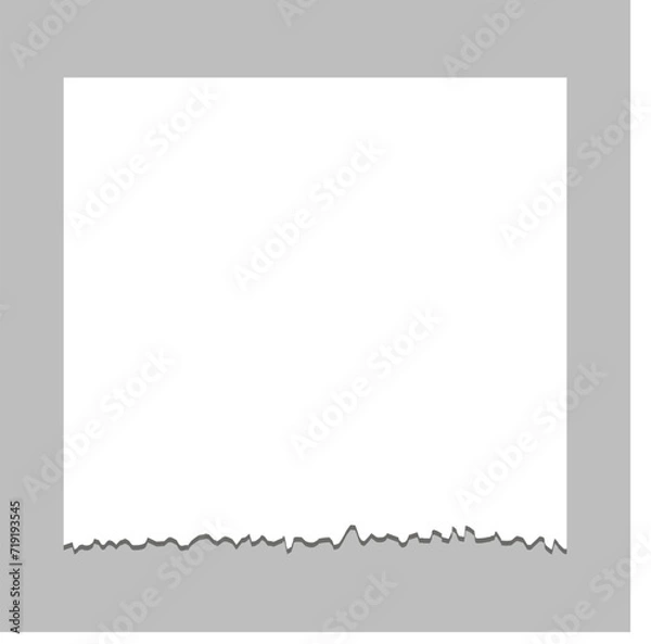 Fototapeta Horizontal set of torn pieces of paper isolated on a white background. Realistic paper scraps with torn edges. Sticky notes, shreds of notebook pages. Vector illustration design.