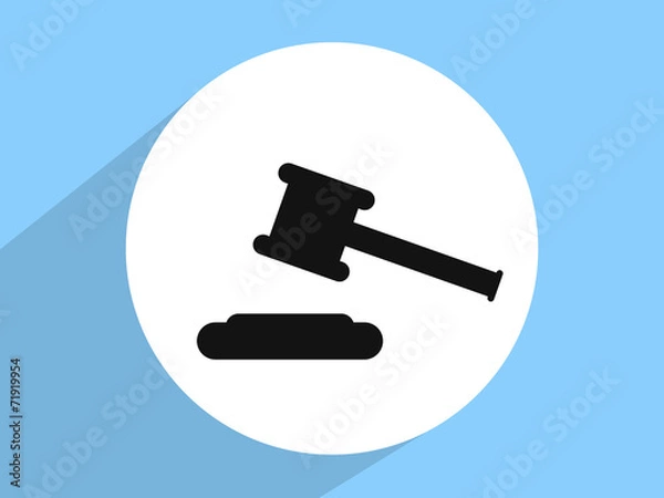 Fototapeta Hammer judge a triangle pattern