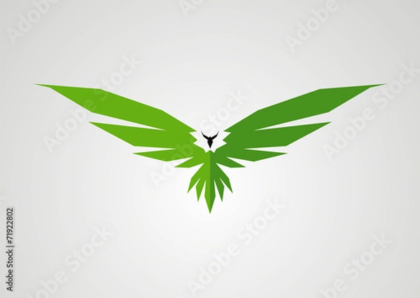 Obraz Eagle green logo vector