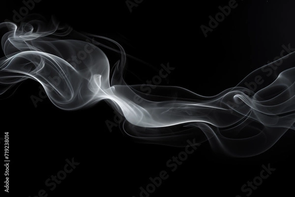 Fototapeta Smoke isolated on black background