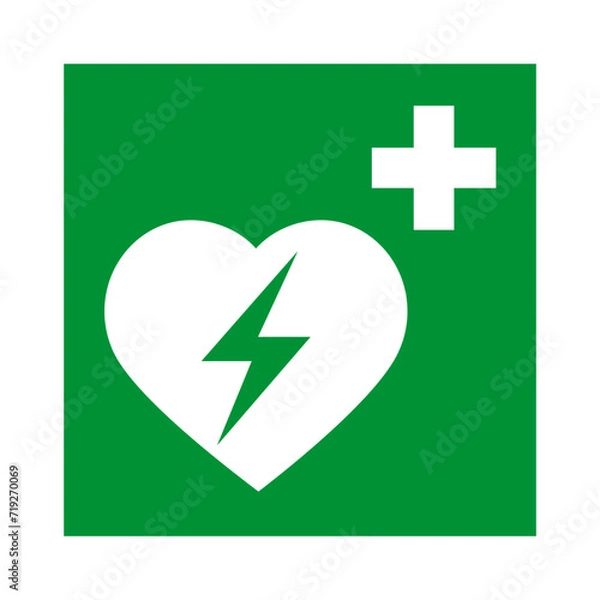 Obraz Aed emergency defibrillator aed icon.