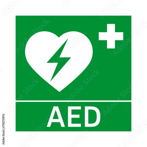 Obraz Aed emergency defibrillator aed icon.