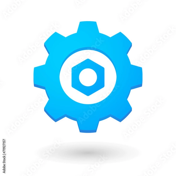 Fototapeta Gear icon with a nut