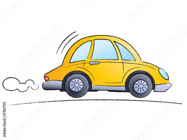 Obraz Funny cartoon car