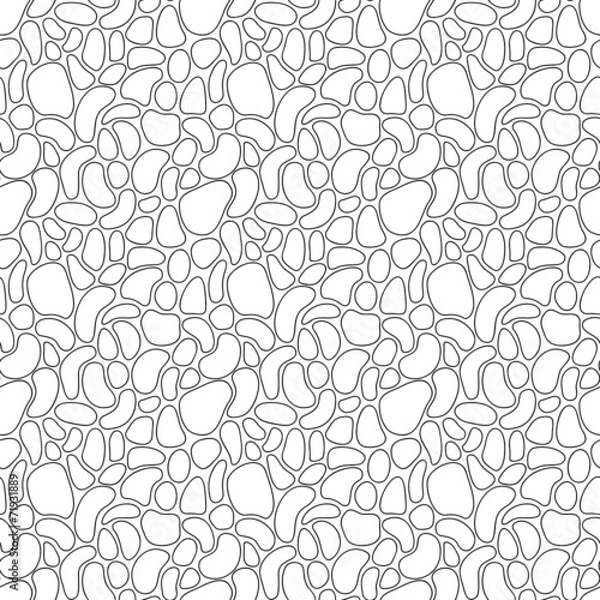 Fototapeta Abstract hand drawn seamless pattern.