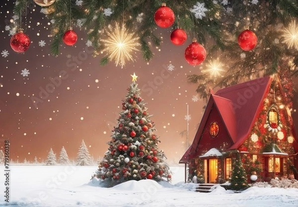 Obraz Christmas or New Year background