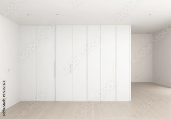 Fototapeta Empty home interior wall mockup 3d render
