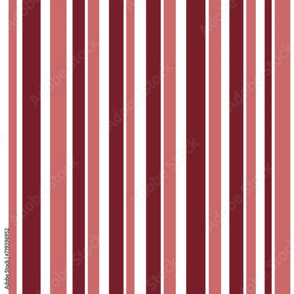 Fototapeta Seamless vector white background fabric pattern stripe balance stripe patterns cute vertical red pastel color tone stripes different size symmetric layout fabric pattern red wallpaper illustration.