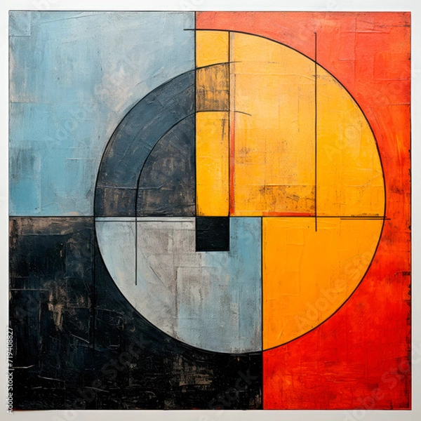 Obraz Abstract painting.Oil paint on canvas. Painting in the interior. A modern poster. Generative AI