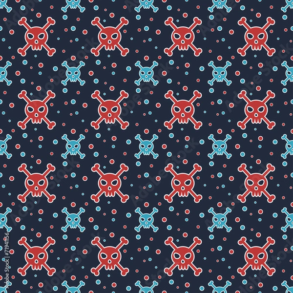Fototapeta Skull and Bones Pattern