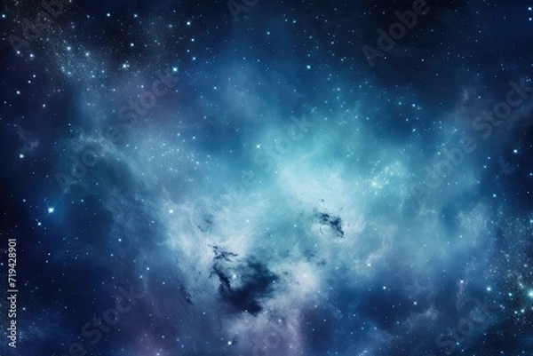 Obraz Universe galaxy wallpaper star particle motion on black background, starlight nebula in galaxy at universe Space background, Ai generated