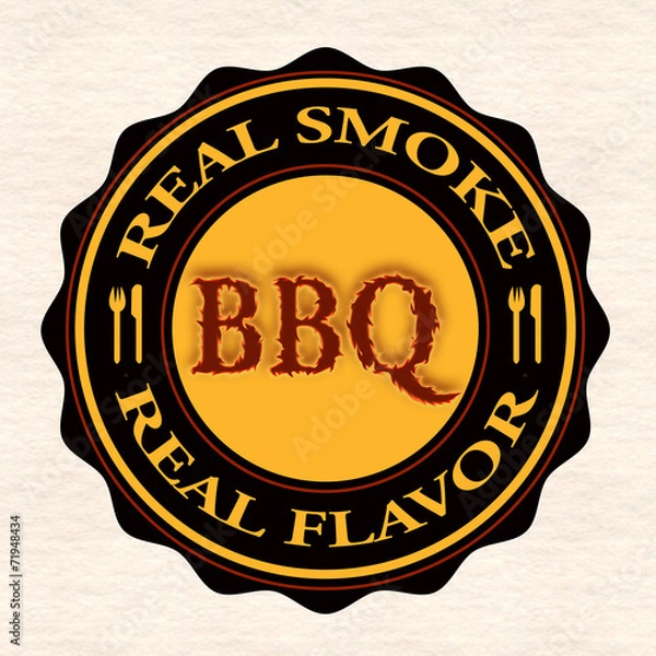 Fototapeta real smoke bbq